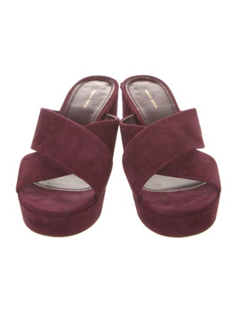 Salvatore Ferragamo Velvet Leather Trim Embellishment Mules