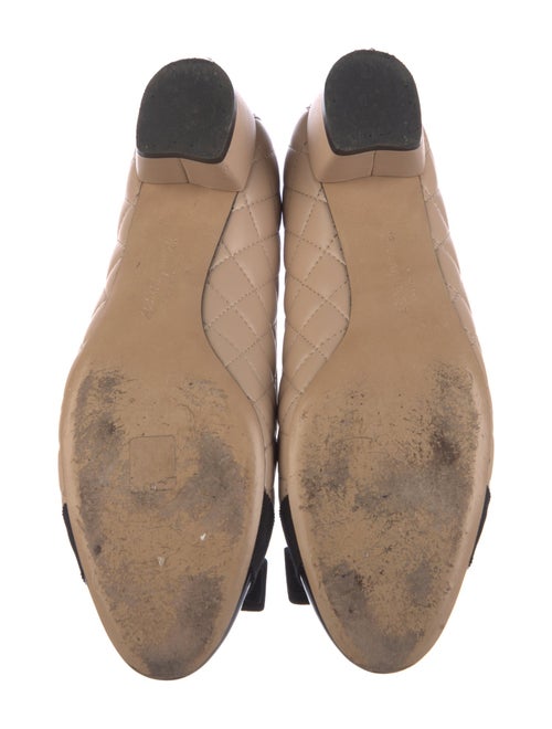 Salvatore Ferragamo Quilted Pattern Bow Accents Pumps