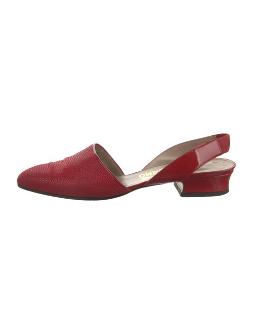 Salvatore Ferragamo Leather Slingback Flats