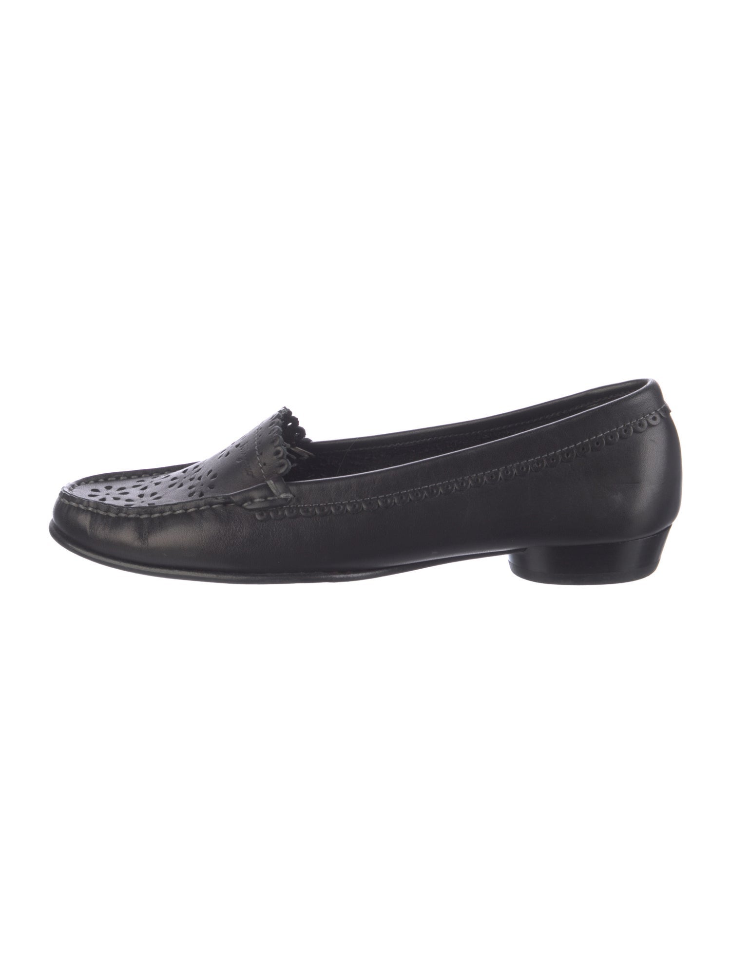 Salvatore Ferragamo Gancini Logo Leather Loafers