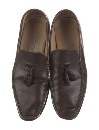 Salvatore Ferragamo Horsebit Accent Leather Dress Loafers