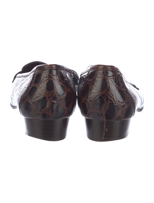 Salvatore Ferragamo Alligator Animal Print Loafers