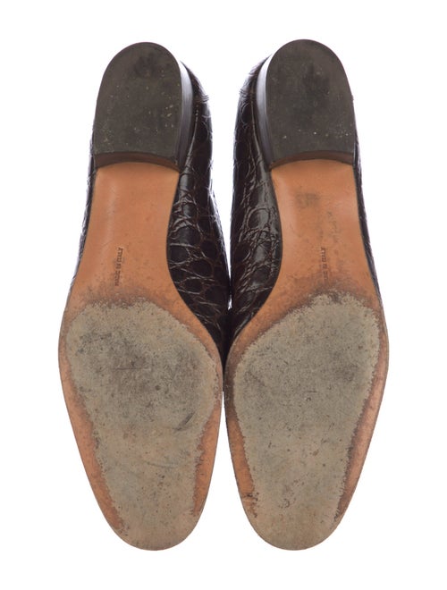 Salvatore Ferragamo Alligator Animal Print Loafers