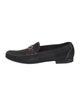 Salvatore Ferragamo Chain-Link Accent Suede Loafers