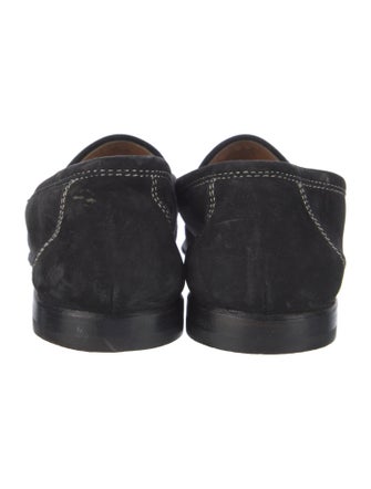 Salvatore Ferragamo Chain-Link Accent Suede Loafers