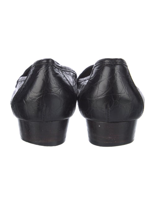 Salvatore Ferragamo Embossed Leather Animal Print Loafers