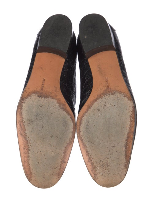 Salvatore Ferragamo Embossed Leather Animal Print Loafers