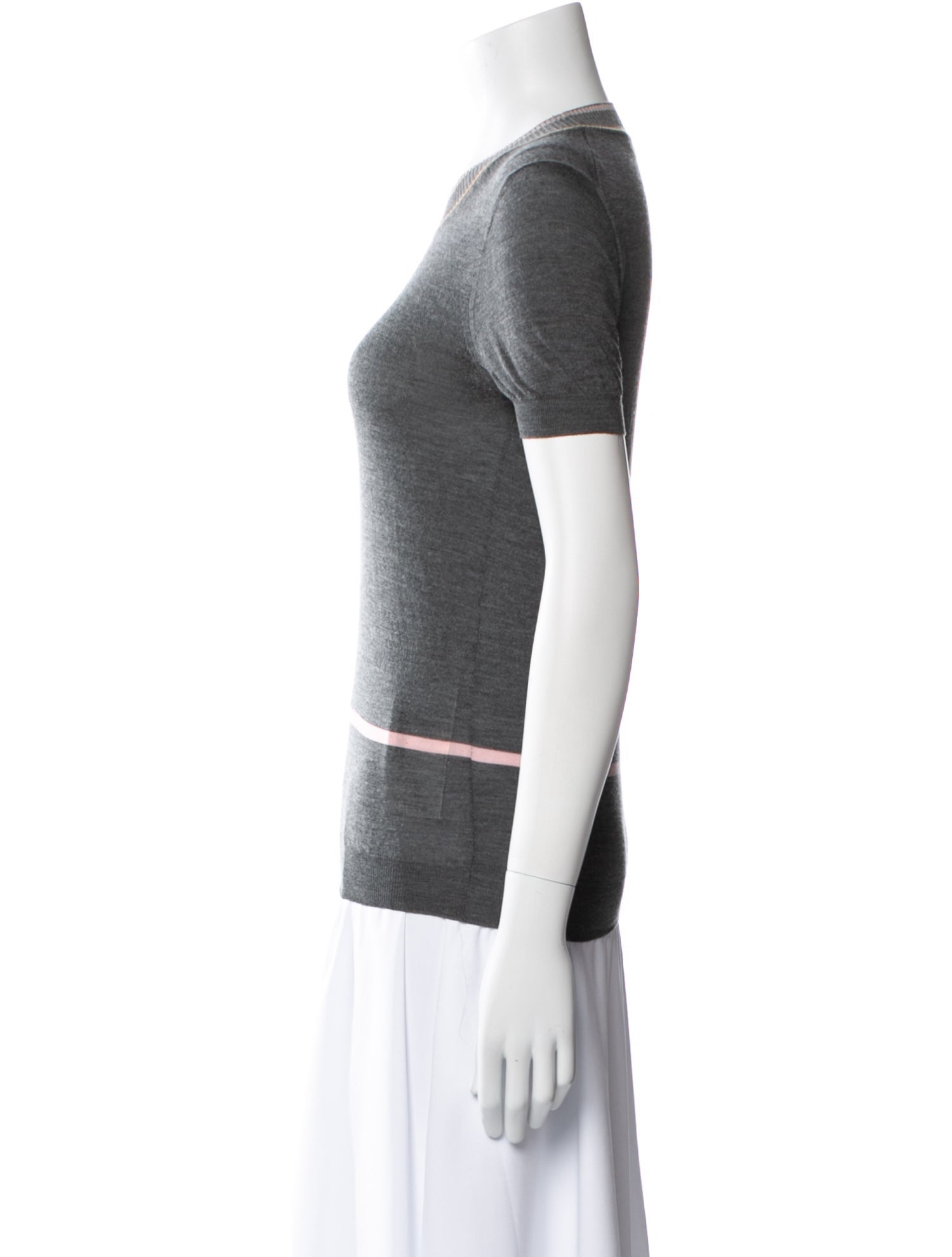 Salvatore Ferragamo Virgin Wool Scoop Neck Sweater