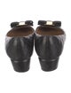 Salvatore Ferragamo Leather Bow Accents Pumps