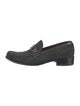 Salvatore Ferragamo Wool Leather Trim Embellishment Loafers