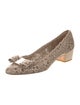 Salvatore Ferragamo Vara Bow Accent Leather Pumps