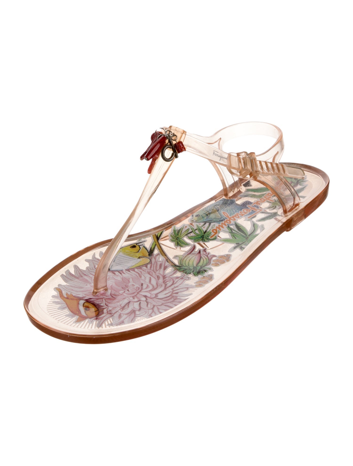 Salvatore Ferragamo PVC T-Strap Sandals