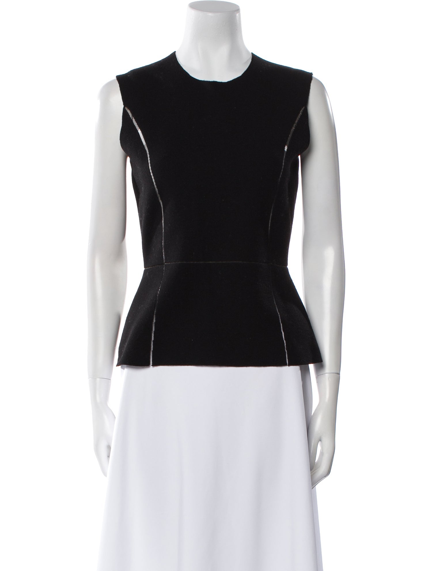 Salvatore Ferragamo Crew Neck Sleeveless Top