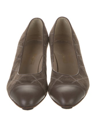 Salvatore Ferragamo Suede Printed Pumps