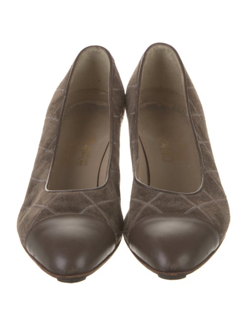 Salvatore Ferragamo Suede Printed Pumps