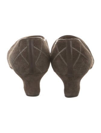 Salvatore Ferragamo Suede Printed Pumps