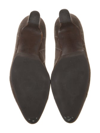 Salvatore Ferragamo Suede Printed Pumps