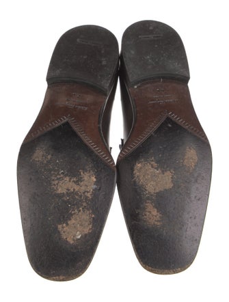 Salvatore Ferragamo Leather Monk Straps