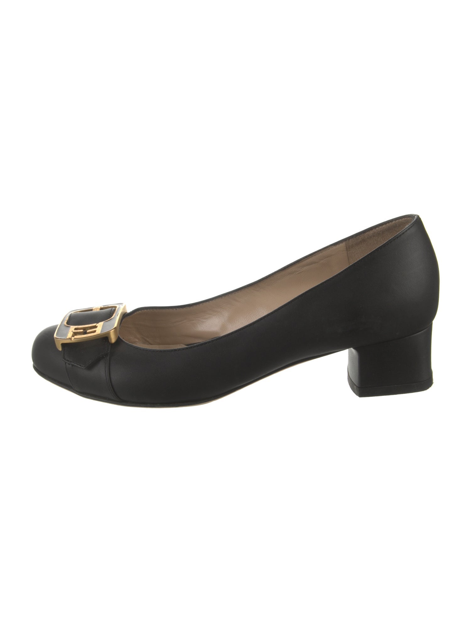 Salvatore Ferragamo Leather Bow Accents Pumps