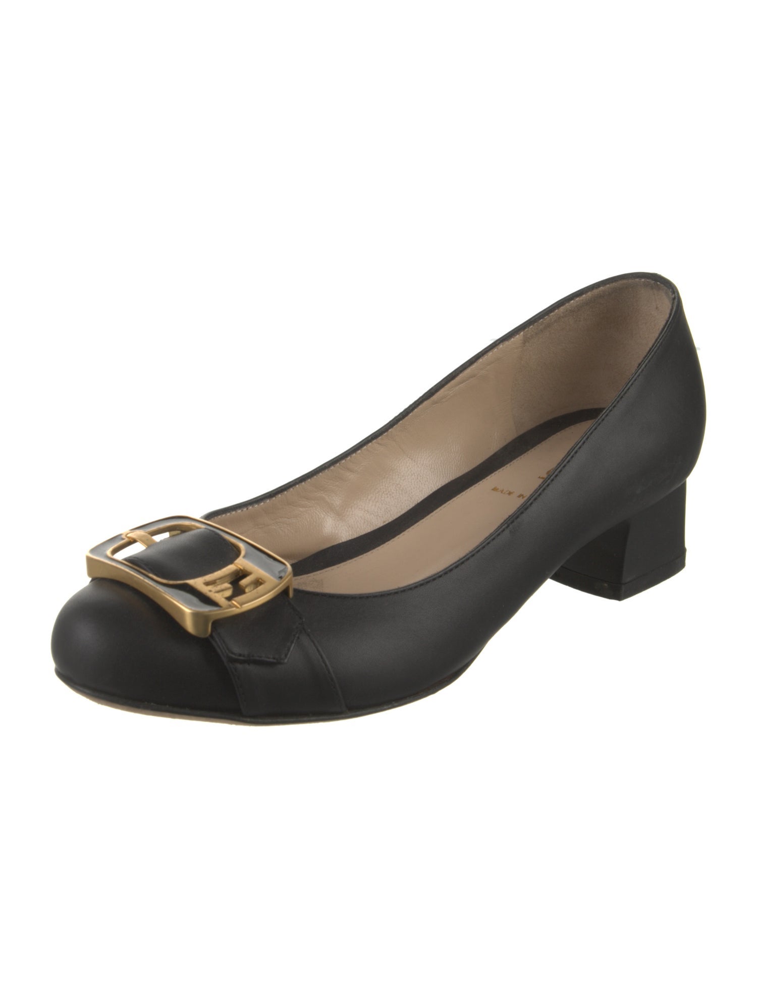 Salvatore Ferragamo Leather Bow Accents Pumps