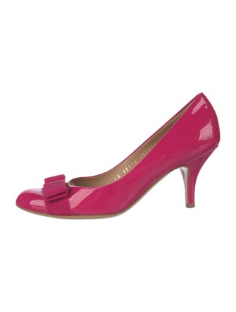 Salvatore Ferragamo Vara Bow Accent Patent Leather Pumps