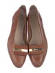 Salvatore Ferragamo Leather Bow Accents Flats