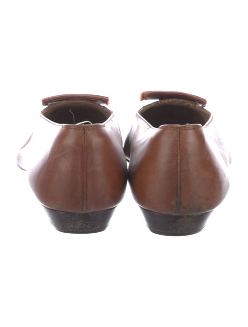 Salvatore Ferragamo Leather Bow Accents Flats