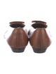 Salvatore Ferragamo Leather Bow Accents Flats