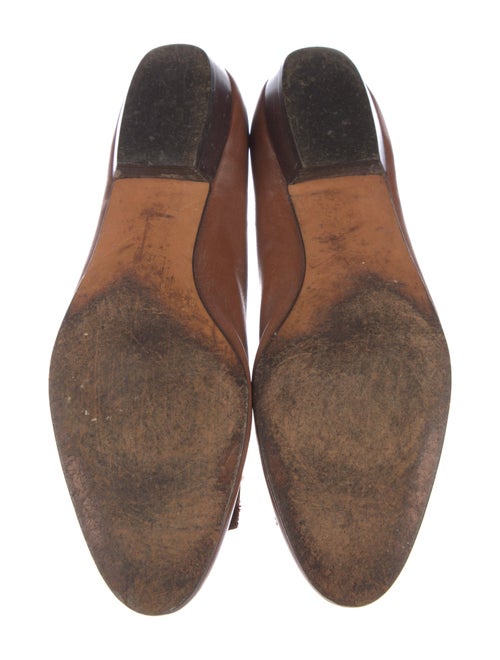 Salvatore Ferragamo Leather Bow Accents Flats