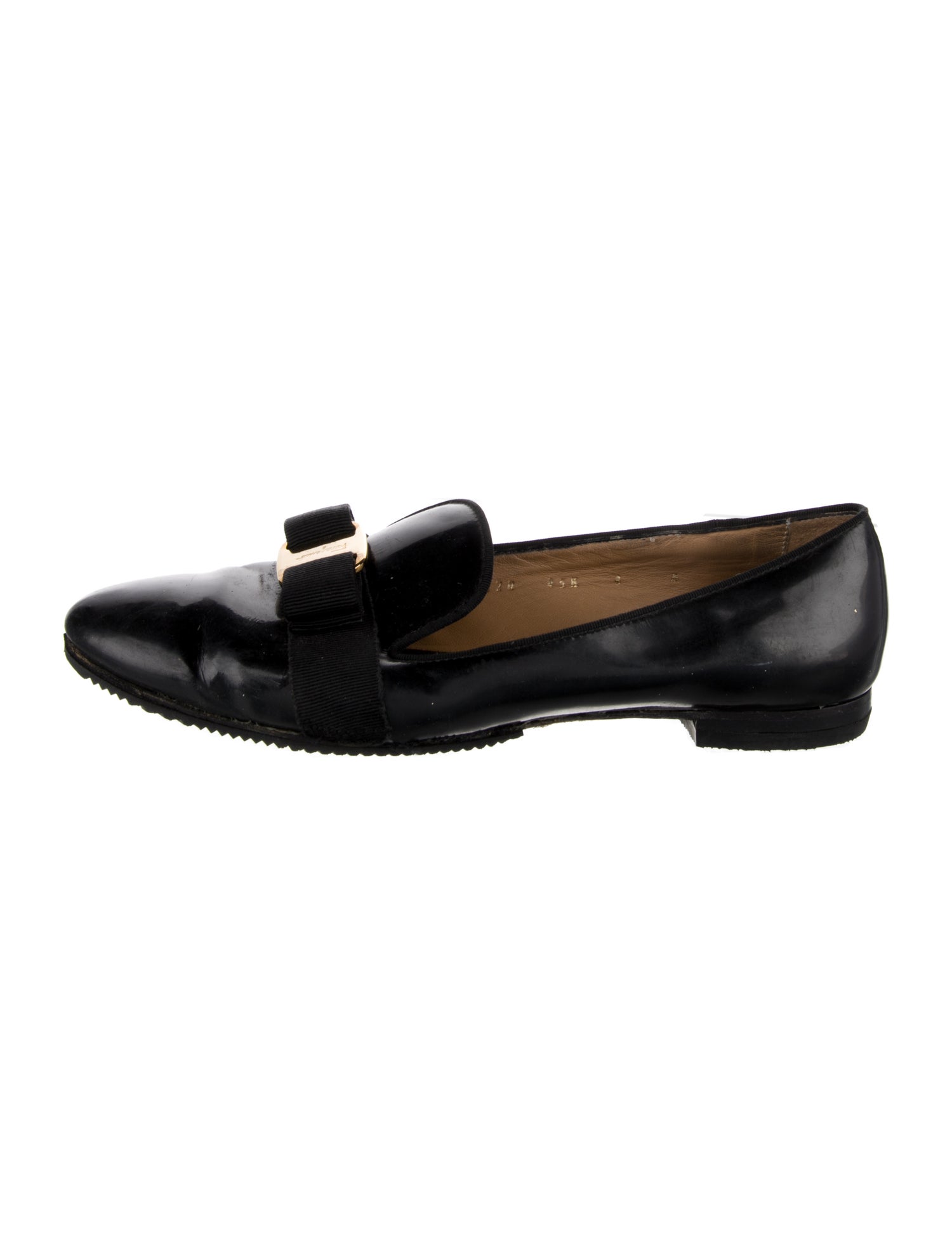 Salvatore Ferragamo Vara Bow Accent Patent Leather Loafers