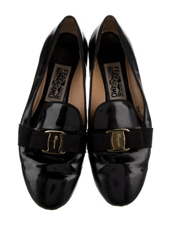 Salvatore Ferragamo Vara Bow Accent Patent Leather Loafers