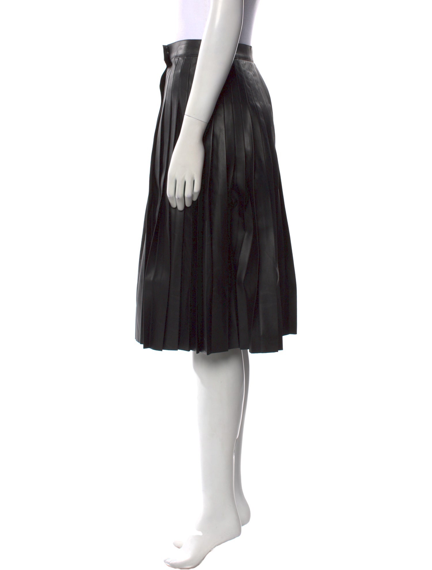 Salvatore Ferragamo Lamb Leather Knee-Length Skirt w/ Tags