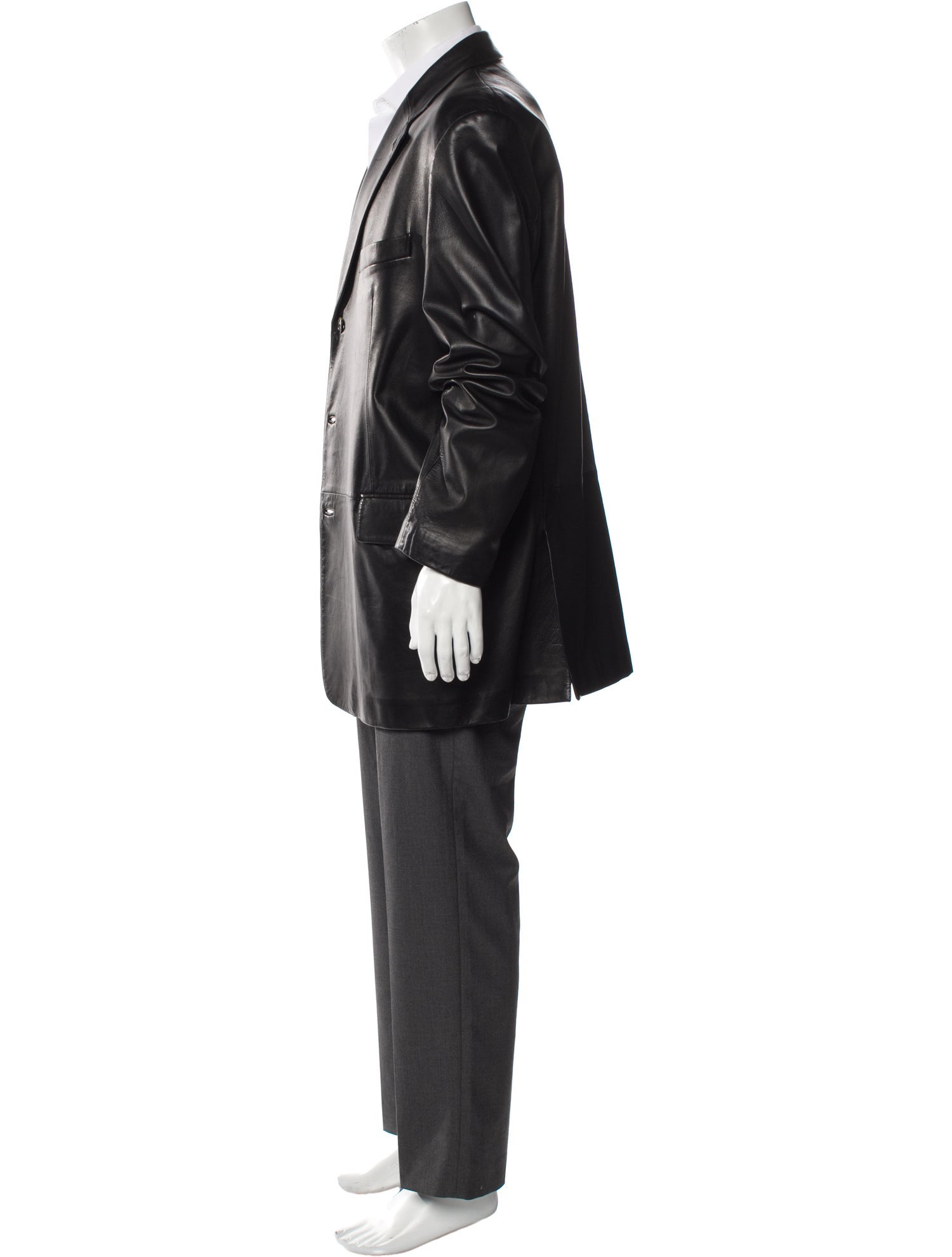 Salvatore Ferragamo Leather Overcoat
