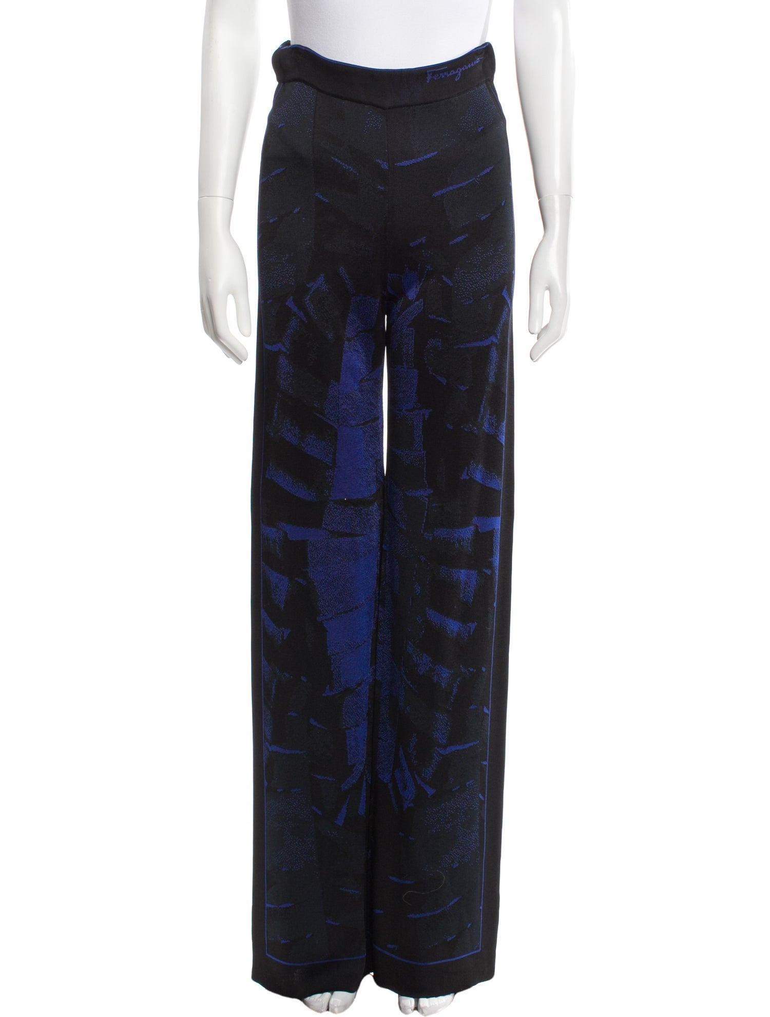 Salvatore Ferragamo Striped Wide Leg Pants