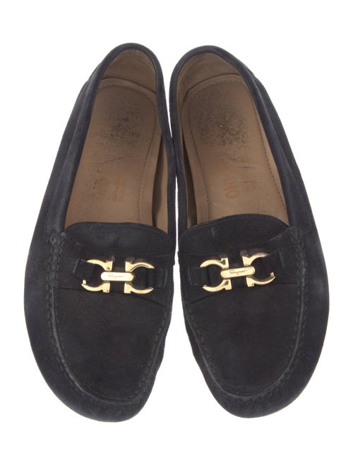 Salvatore Ferragamo Gancini Logo Suede Loafers