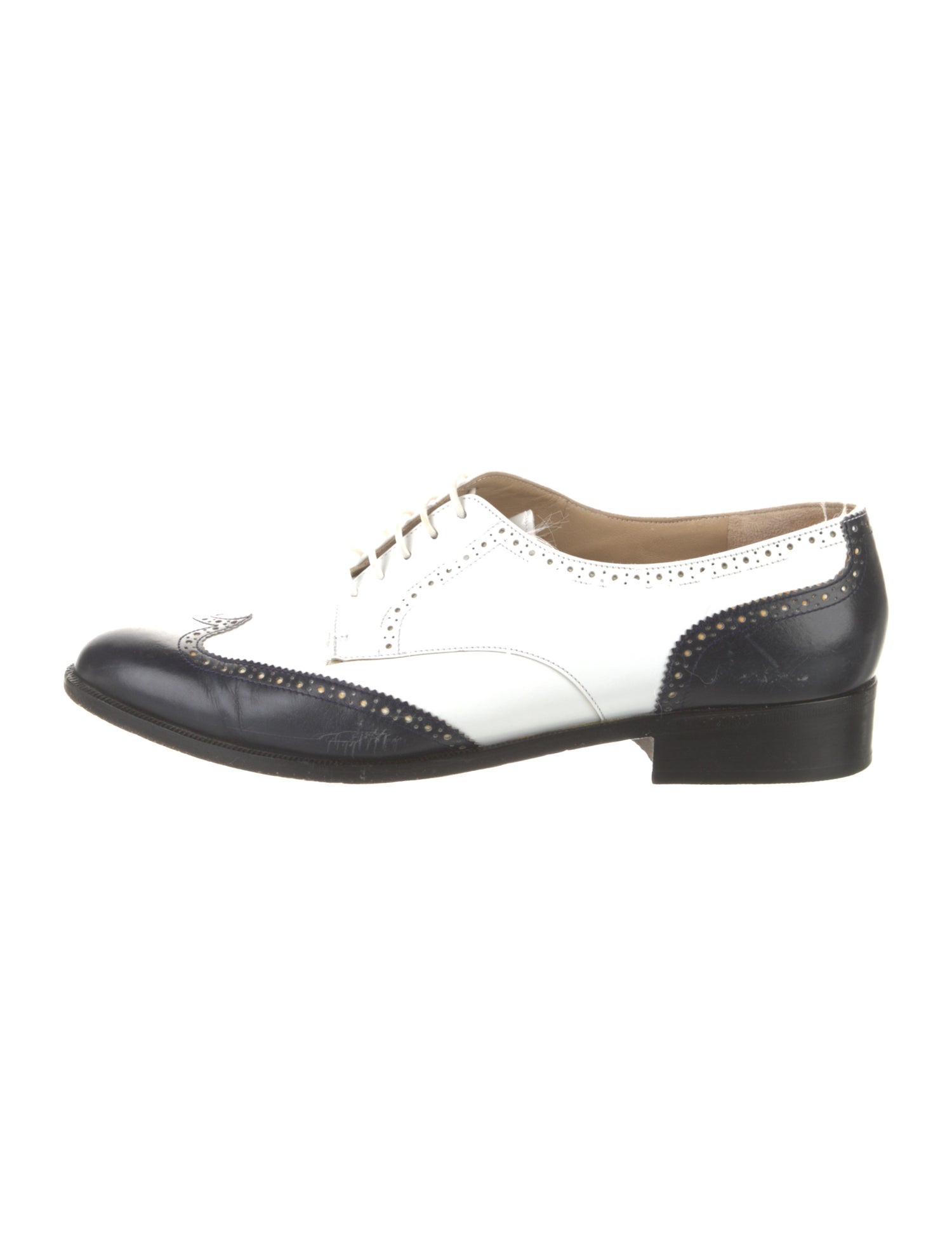 Salvatore Ferragamo Leather Lasercut Accents Oxfords