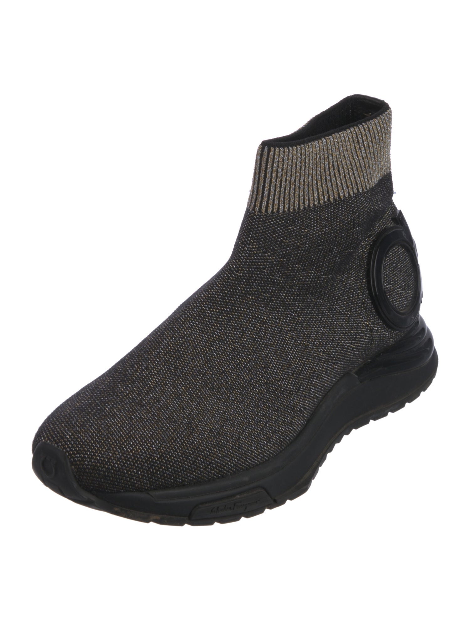 Salvatore Ferragamo Horsebit Accent Sock Sneakers