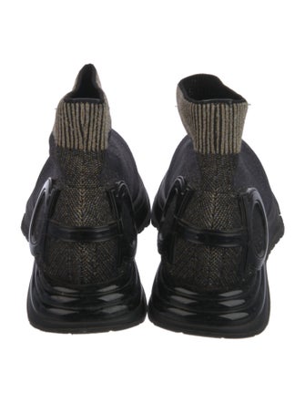 Salvatore Ferragamo Horsebit Accent Sock Sneakers