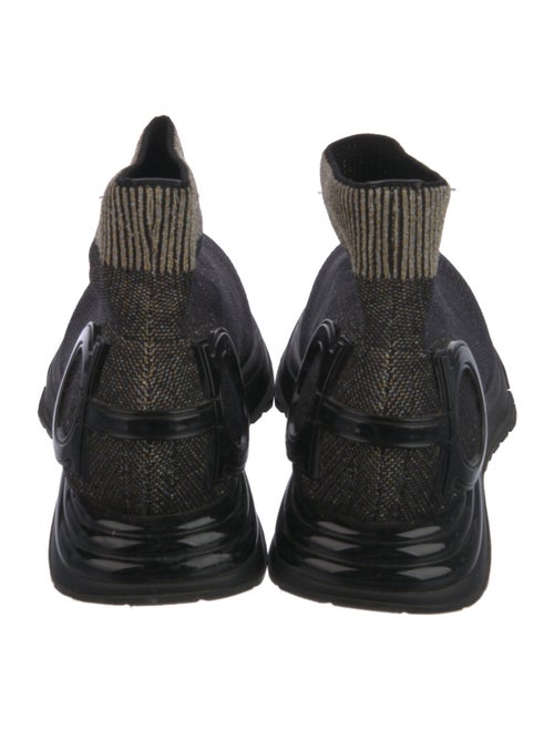 Salvatore Ferragamo Horsebit Accent Sock Sneakers