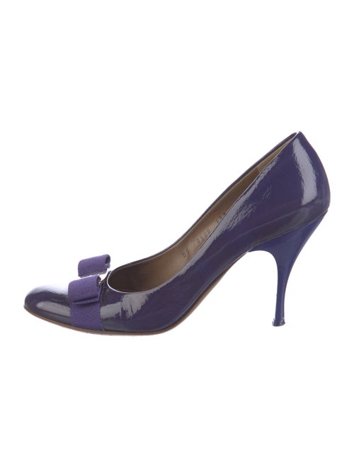 Salvatore Ferragamo Vara Bow Accent Patent Leather Pumps