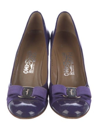 Salvatore Ferragamo Vara Bow Accent Patent Leather Pumps
