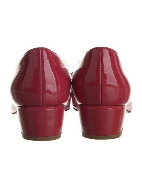 Salvatore Ferragamo Patent Leather Bow Accents Pumps