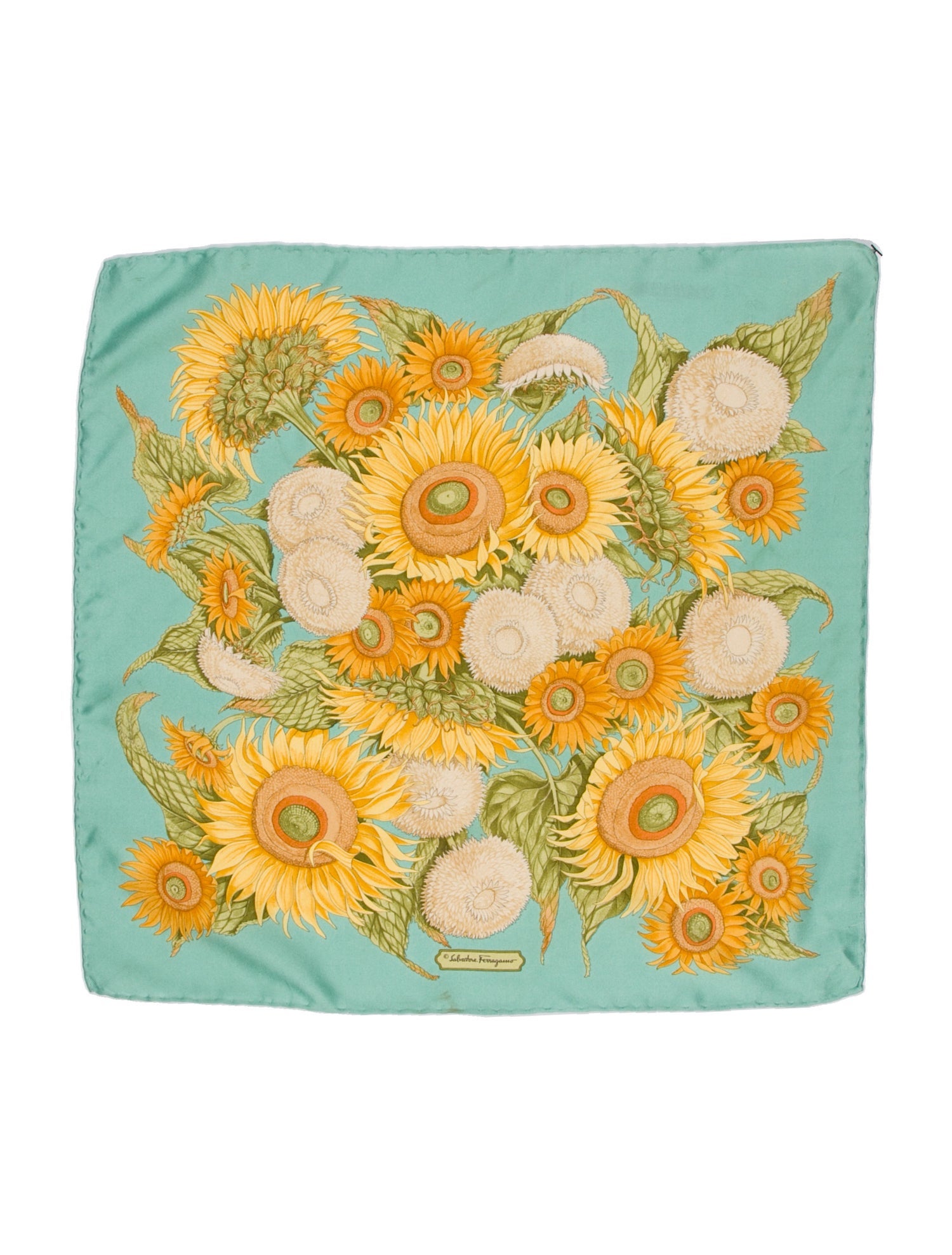 Salvatore Ferragamo Silk Floral Print Scarf