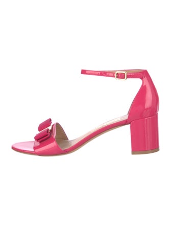 Salvatore Ferragamo Vara Bow Accent Patent Leather Sandals