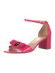 Salvatore Ferragamo Vara Bow Accent Patent Leather Sandals