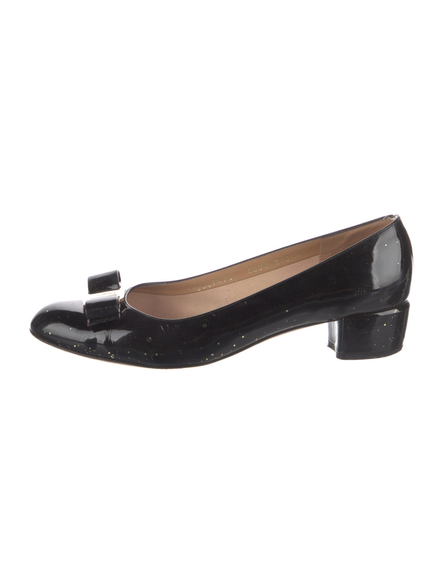 Salvatore Ferragamo Vara Bow Accent Patent Leather Flats