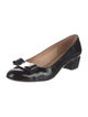 Salvatore Ferragamo Vara Bow Accent Patent Leather Flats