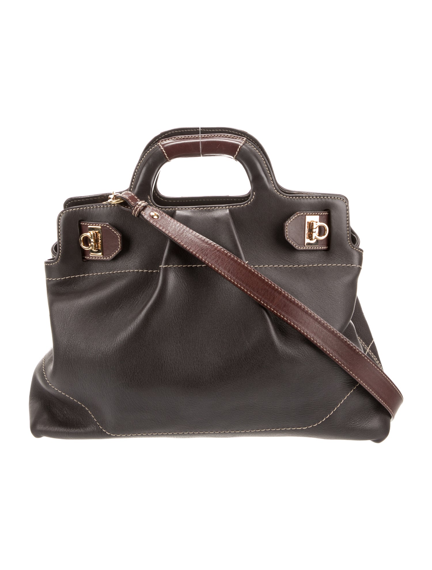 Salvatore Ferragamo Leather Top Handle Bag