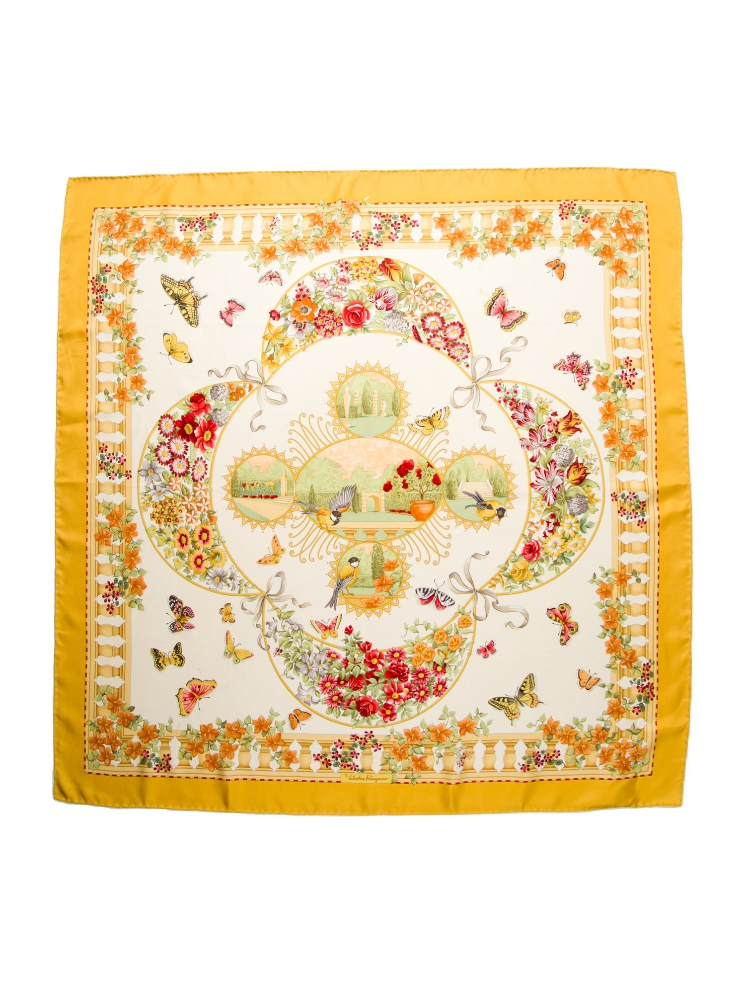 Salvatore Ferragamo Silk Printed Scarf