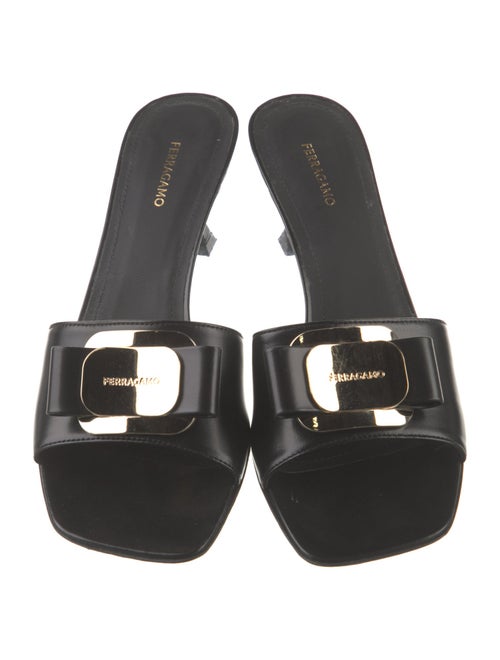 Salvatore Ferragamo Vara Bow Accent Leather Slides